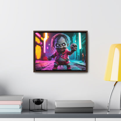 Nightmare in Neon City - Gallery Canvas Wraps, Horizontal Frame