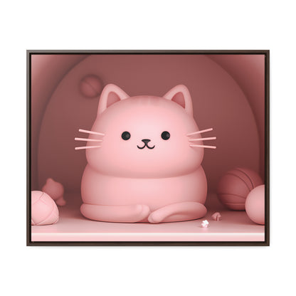 Purrfectly Pink Serenity - Gallery Canvas Wraps, Horizontal Frame