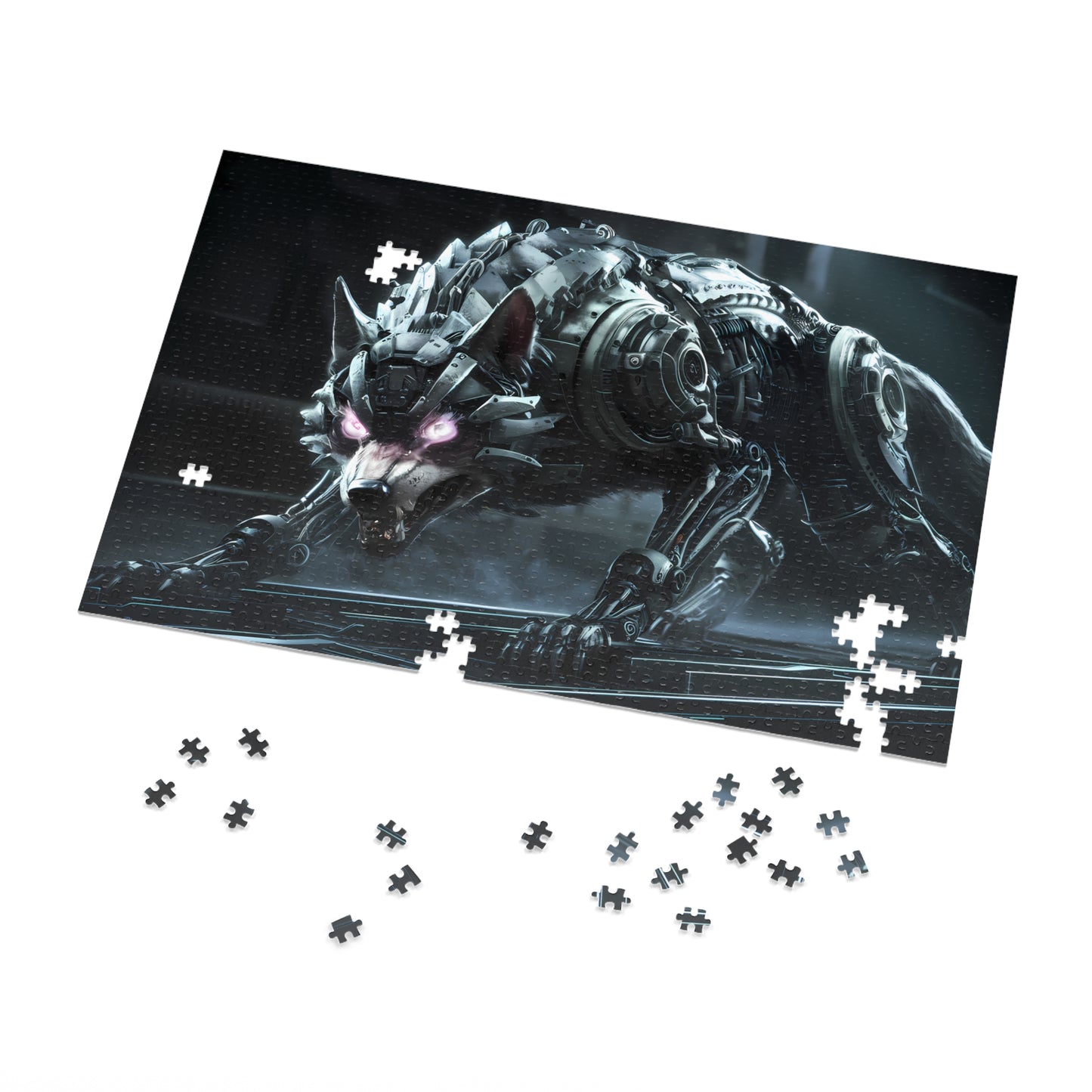 Cybernetic Wolf Sentinel - Jigsaw Puzzle (30, 110, 252, 500,1000-Piece)