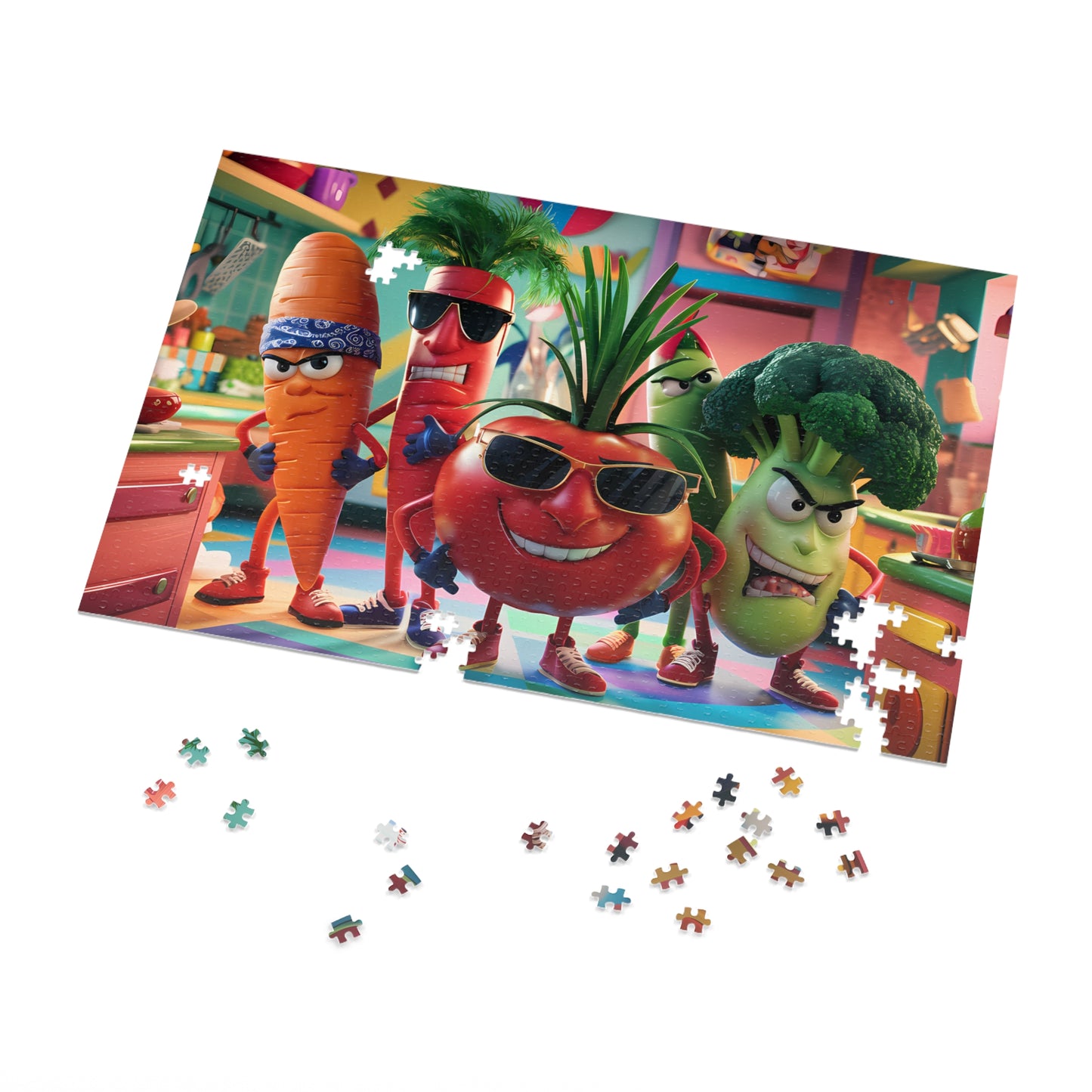 "Veggie Squad: Kitchen Warriors" - Jigsaw Puzzle (30, 110, 252, 500,1000-Piece)