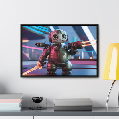 Galactic Guardian Bot - Gallery Canvas Wraps, Horizontal Frame