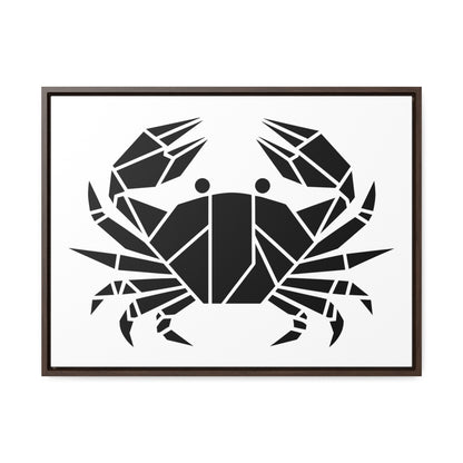 Geometric Crab Design - Gallery Canvas Wraps, Horizontal Frame