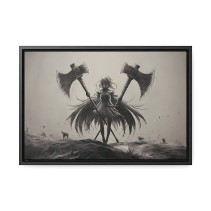 "Abyssal Valkyrie" - Gallery Canvas Wraps, Horizontal Frame