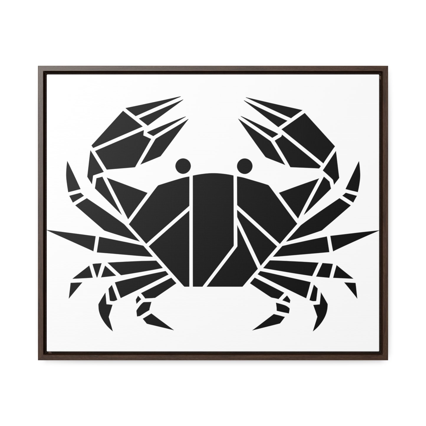 Geometric Crab Design - Gallery Canvas Wraps, Horizontal Frame