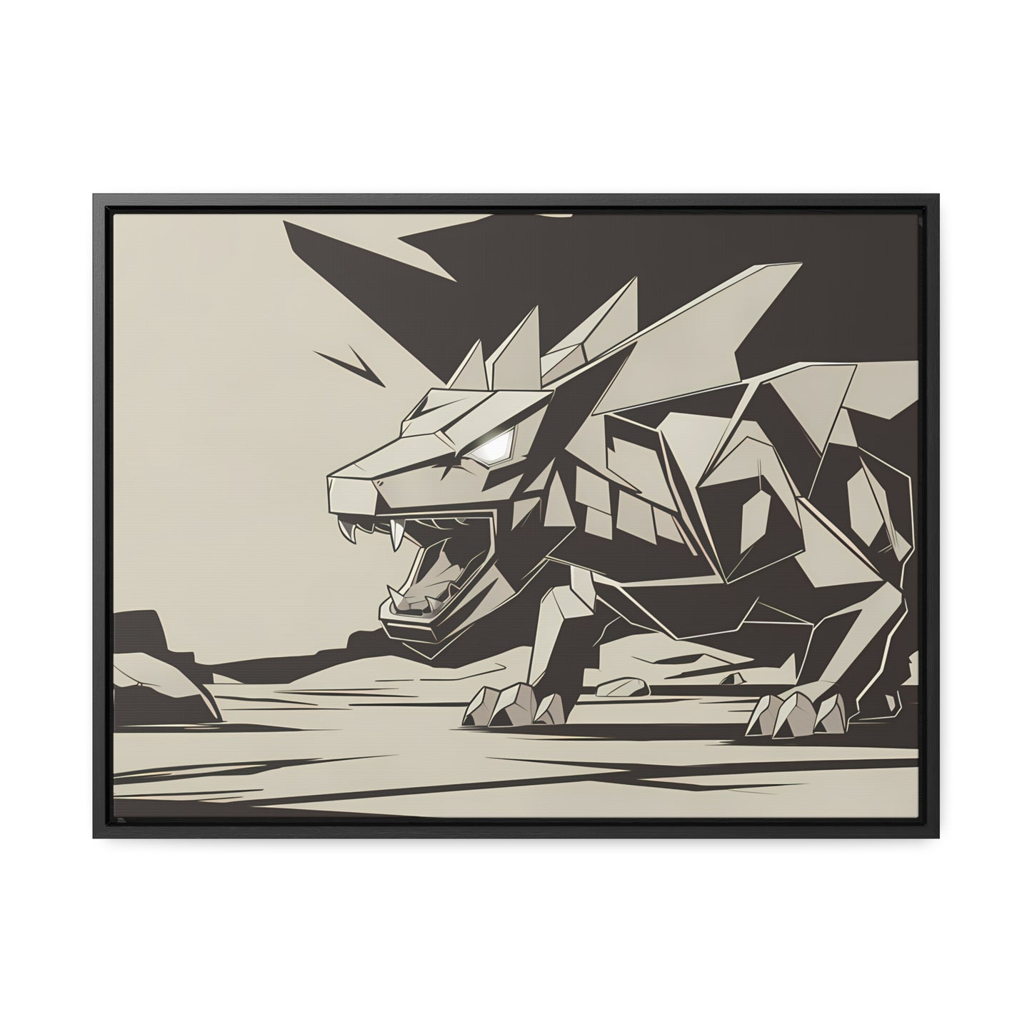 Raging Stone Guardian - Gallery Canvas Wraps, Horizontal Frame