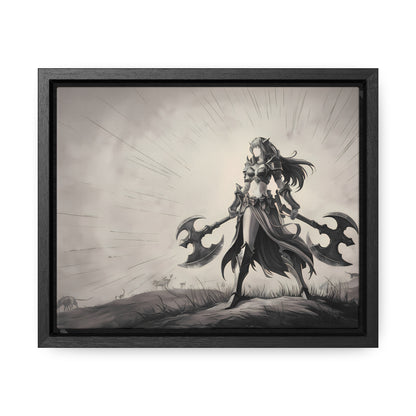 Warrior of the Twilight Plains - Gallery Canvas Wraps, Horizontal Frame