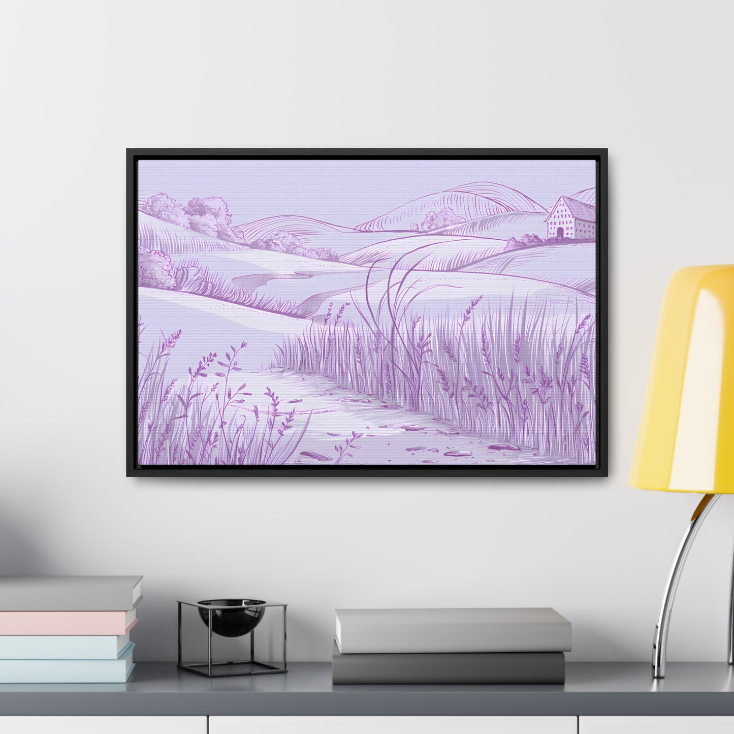 Whispers of the Lavender Hills - Gallery Canvas Wraps, Horizontal Frame