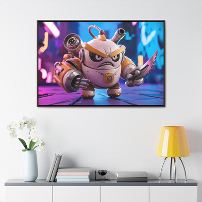 Battle-Ready Robo Warrior - Gallery Canvas Wraps, Horizontal Frame