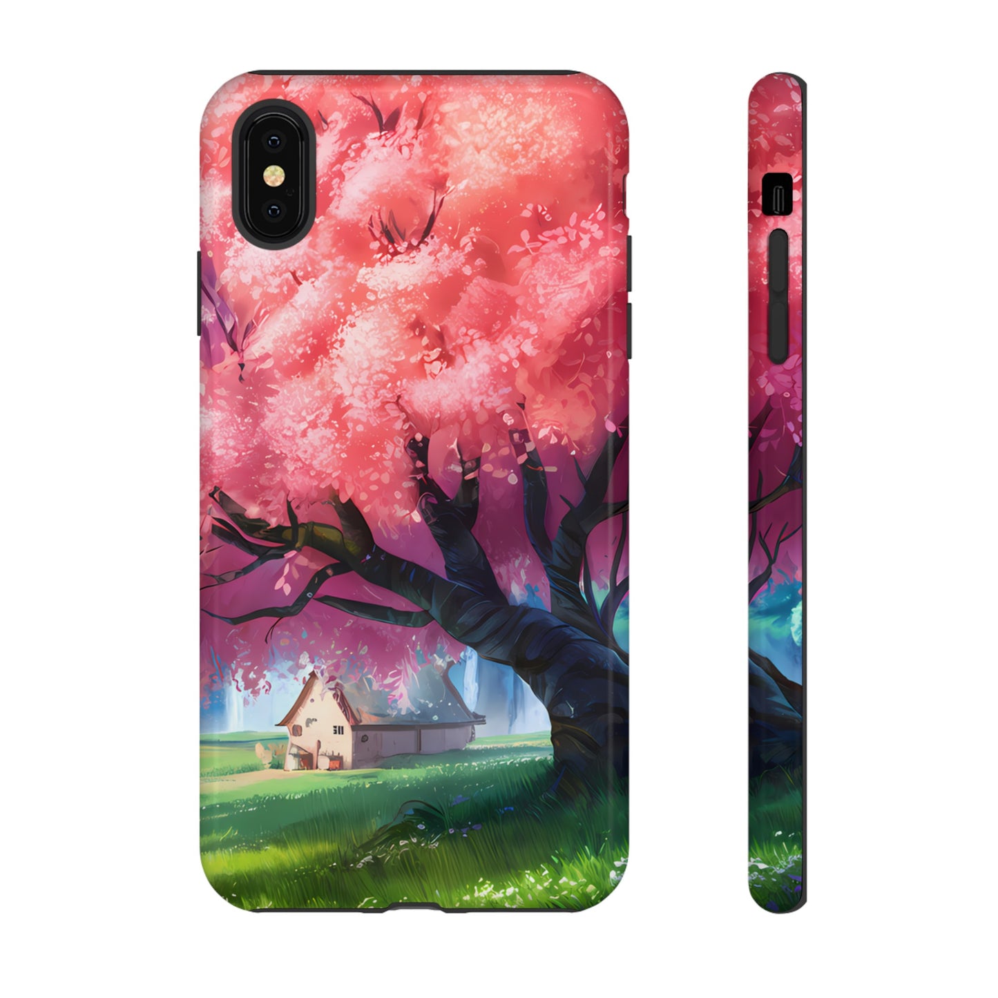 Idyllic Cherry Blossom and a Hut - Smartphone Tough Cases