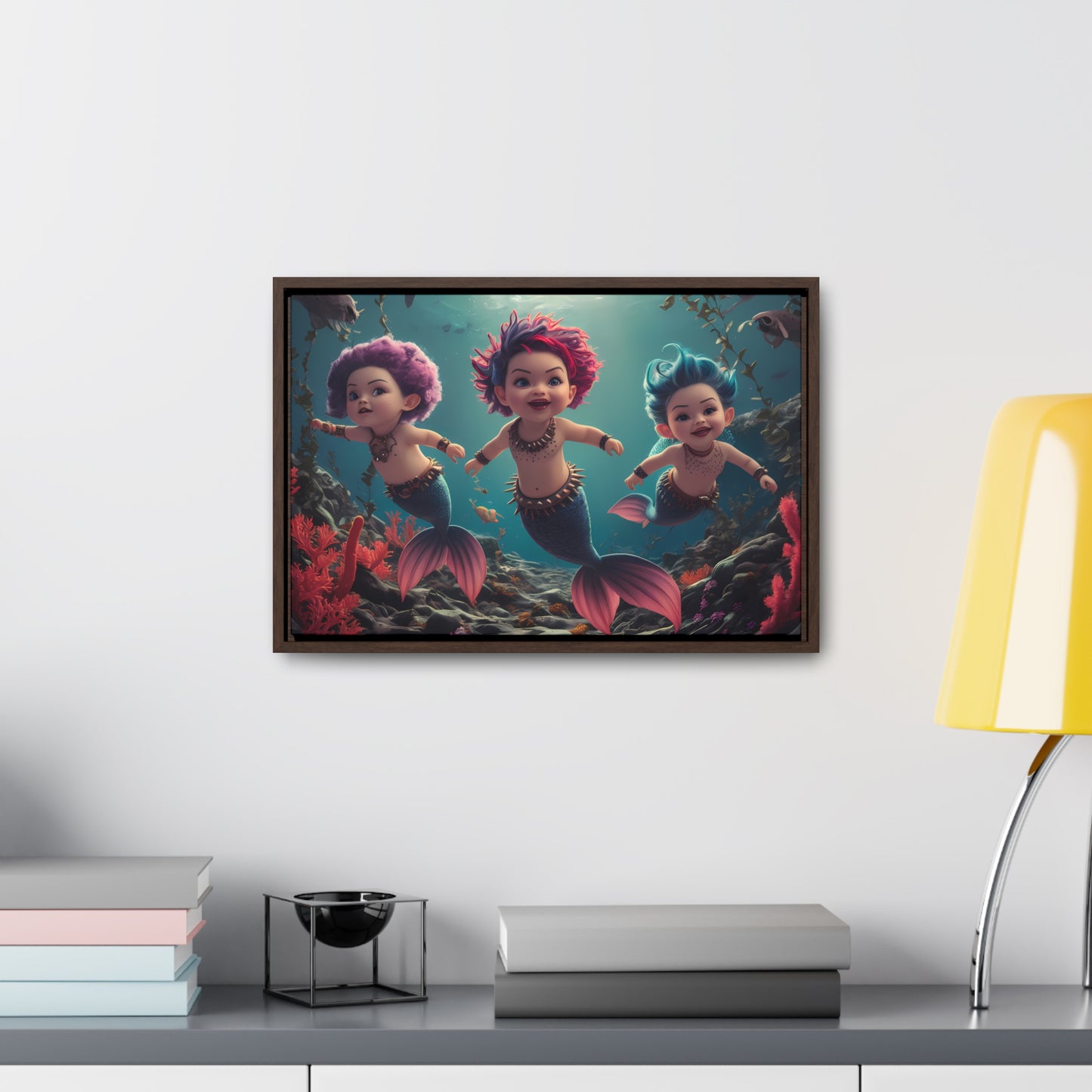 Aquatic Mischief - Gallery Canvas Wraps, Horizontal Frame