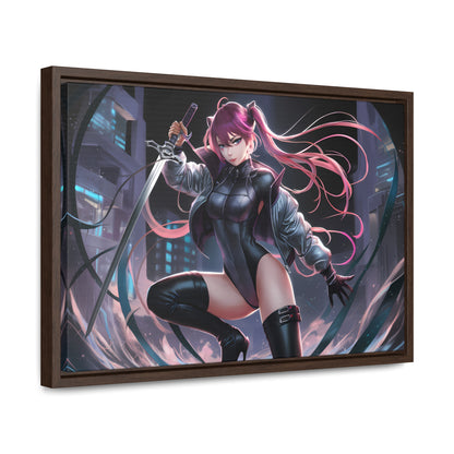 Blade of the Neon Night - Gallery Canvas Wraps, Horizontal Frame