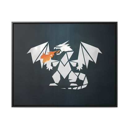 Origami Dragon Flame - Gallery Canvas Wraps, Horizontal Frame