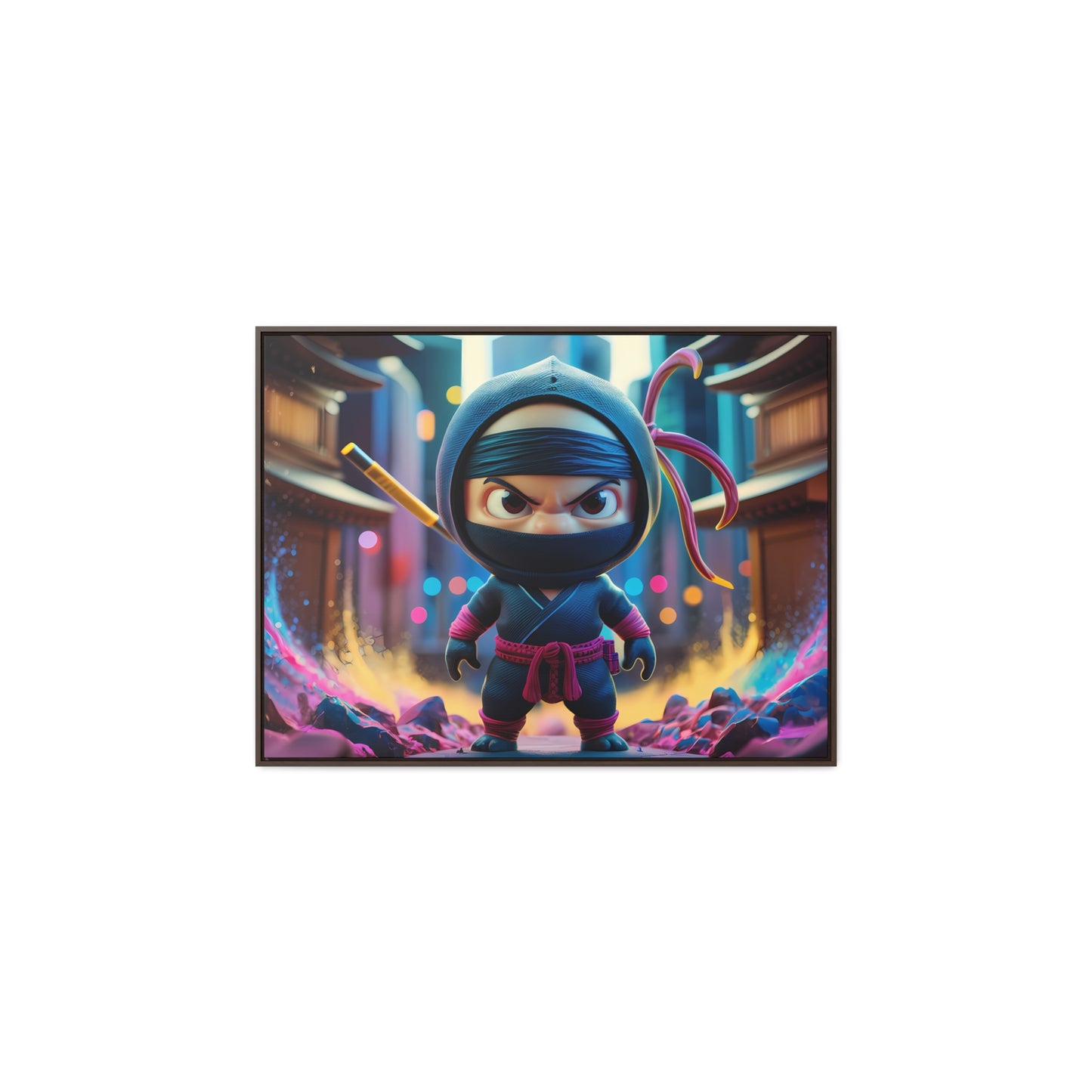 Tiny Ninja, Big Attitude - Gallery Canvas Wraps, Horizontal Frame