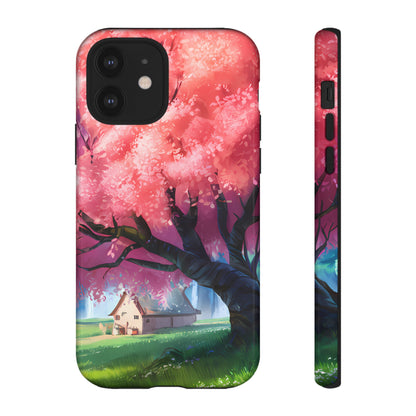 Idyllic Cherry Blossom and a Hut - Smartphone Tough Cases