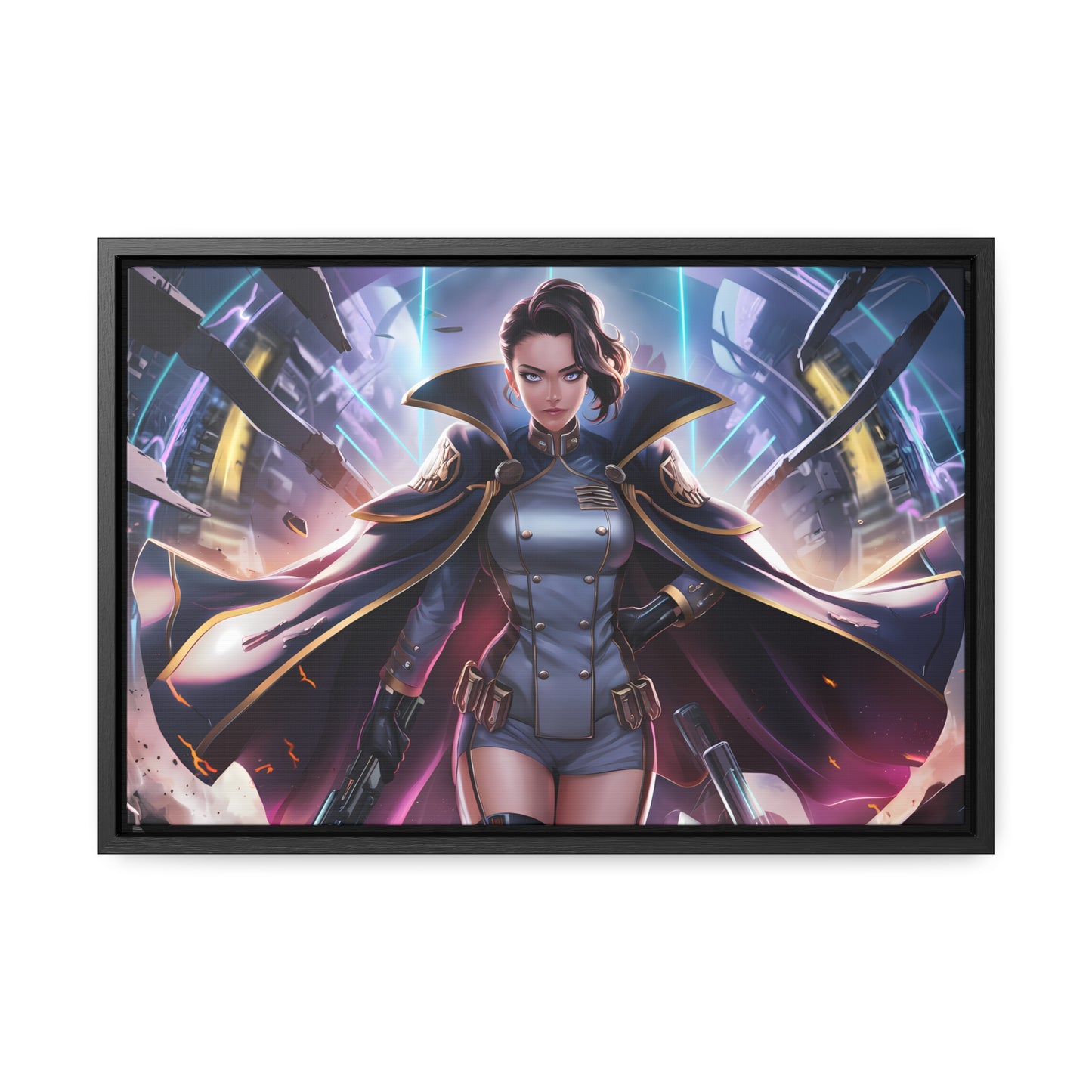 Commander of the Neon Storm - Gallery Canvas Wraps, Horizontal Frame