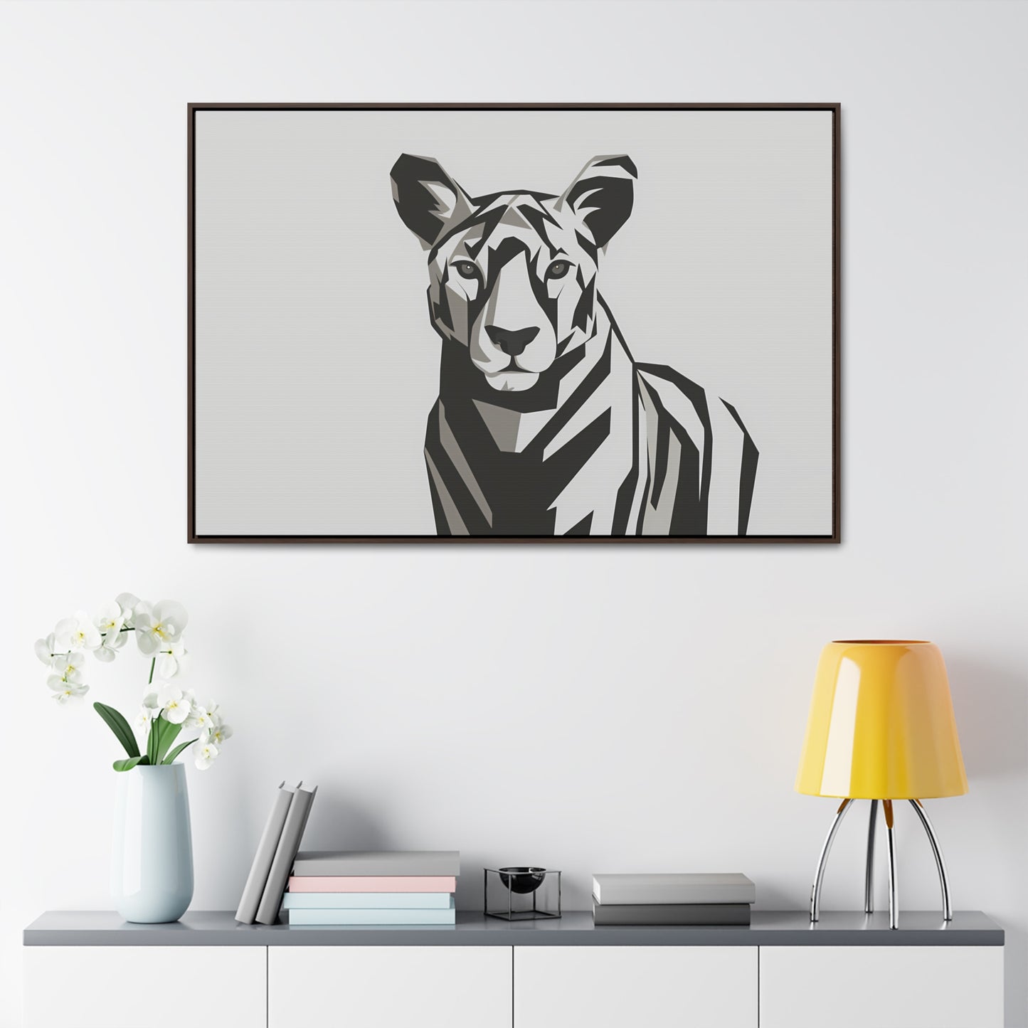 "Monochrome Majesty" - Gallery Canvas Wraps, Horizontal Frame