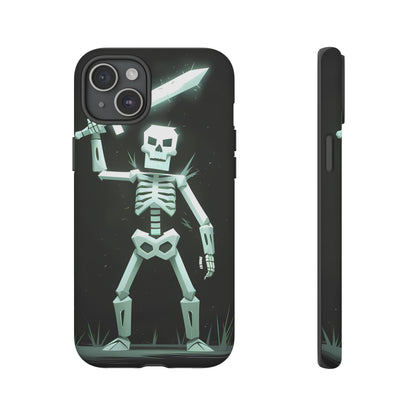 Geometric Skeleton Swordsman - Smartphone Tough Cases