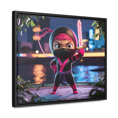 Blade of the Pink Ninja - Gallery Canvas Wraps, Horizontal Frame