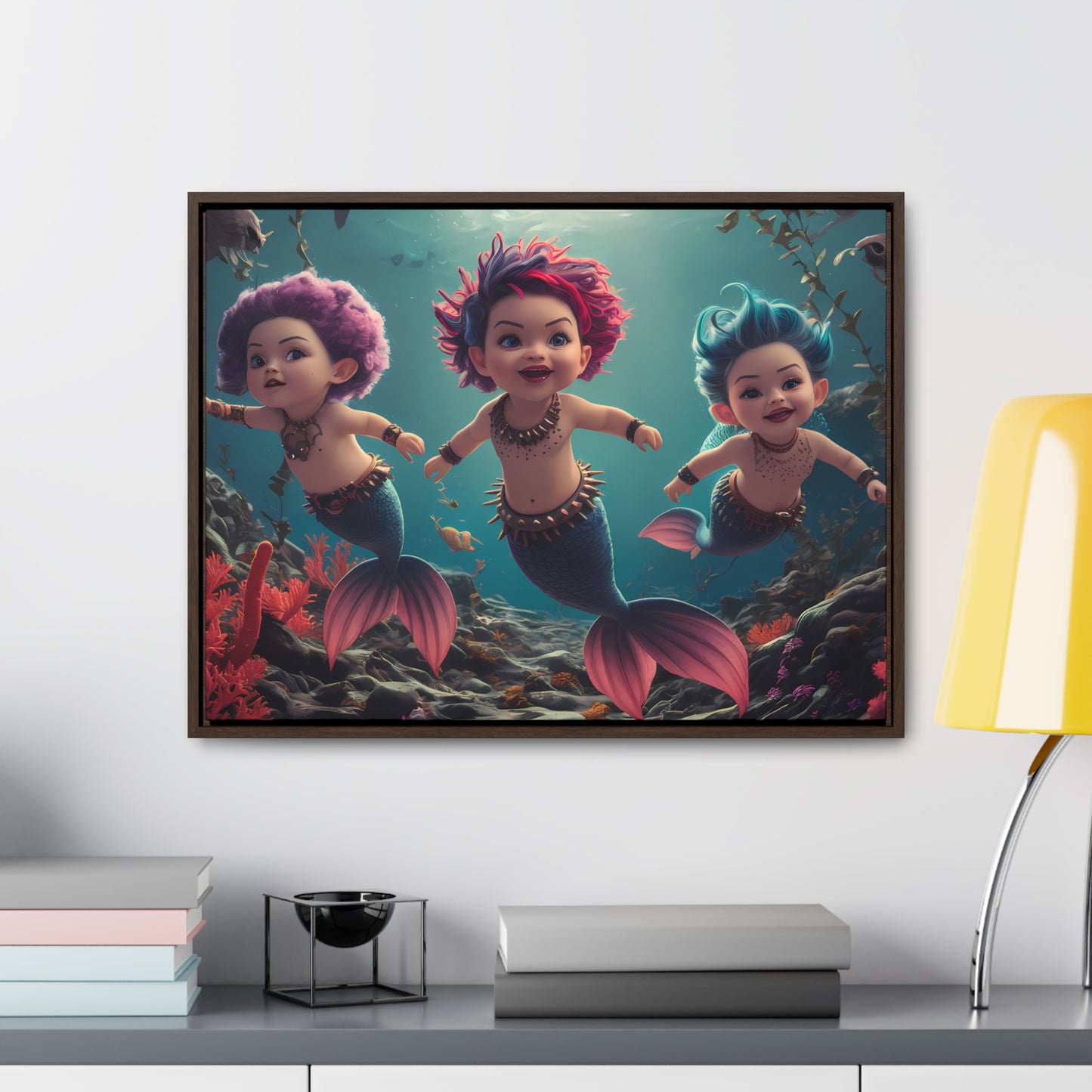 Aquatic Mischief - Gallery Canvas Wraps, Horizontal Frame