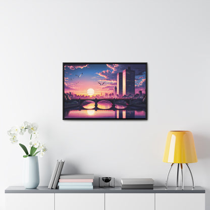 Twilight Reflections - Gallery Canvas Wraps, Horizontal Frame