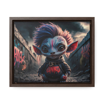 Rebel Gremlin in the Neon Alley - Gallery Canvas Wraps, Horizontal Frame