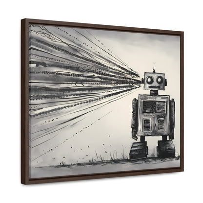 Echoes of the Machine Mind - Gallery Canvas Wraps, Horizontal Frame