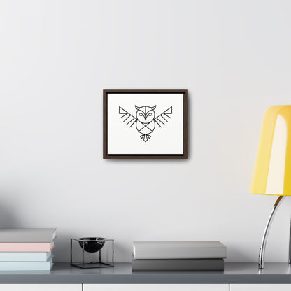 Geometric Owl Symbol - Gallery Canvas Wraps, Horizontal Frame