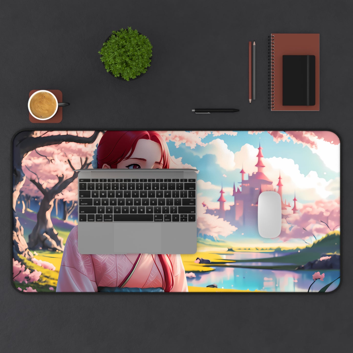 "Whispers of the Sakura Princess" - Desk Mat