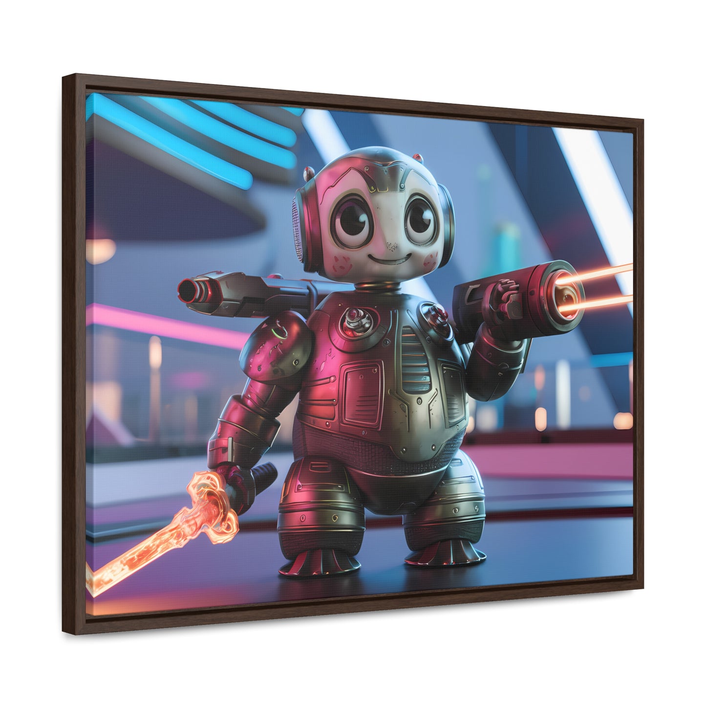 Galactic Guardian Bot - Gallery Canvas Wraps, Horizontal Frame