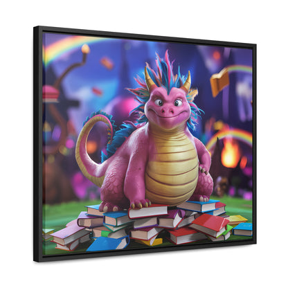 "Guardian of the Magical Library" - Gallery Canvas Wraps, Horizontal Frame