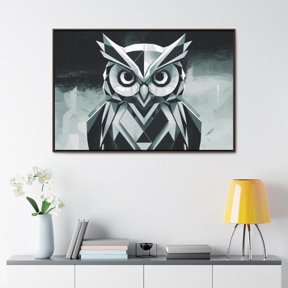 "Geometric Sentinel" - Gallery Canvas Wraps, Horizontal Frame