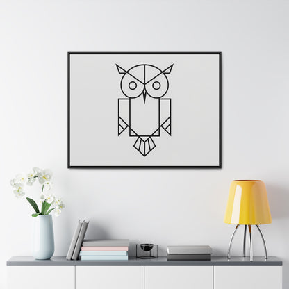 Geometric Owl - Gallery Canvas Wraps, Horizontal Frame