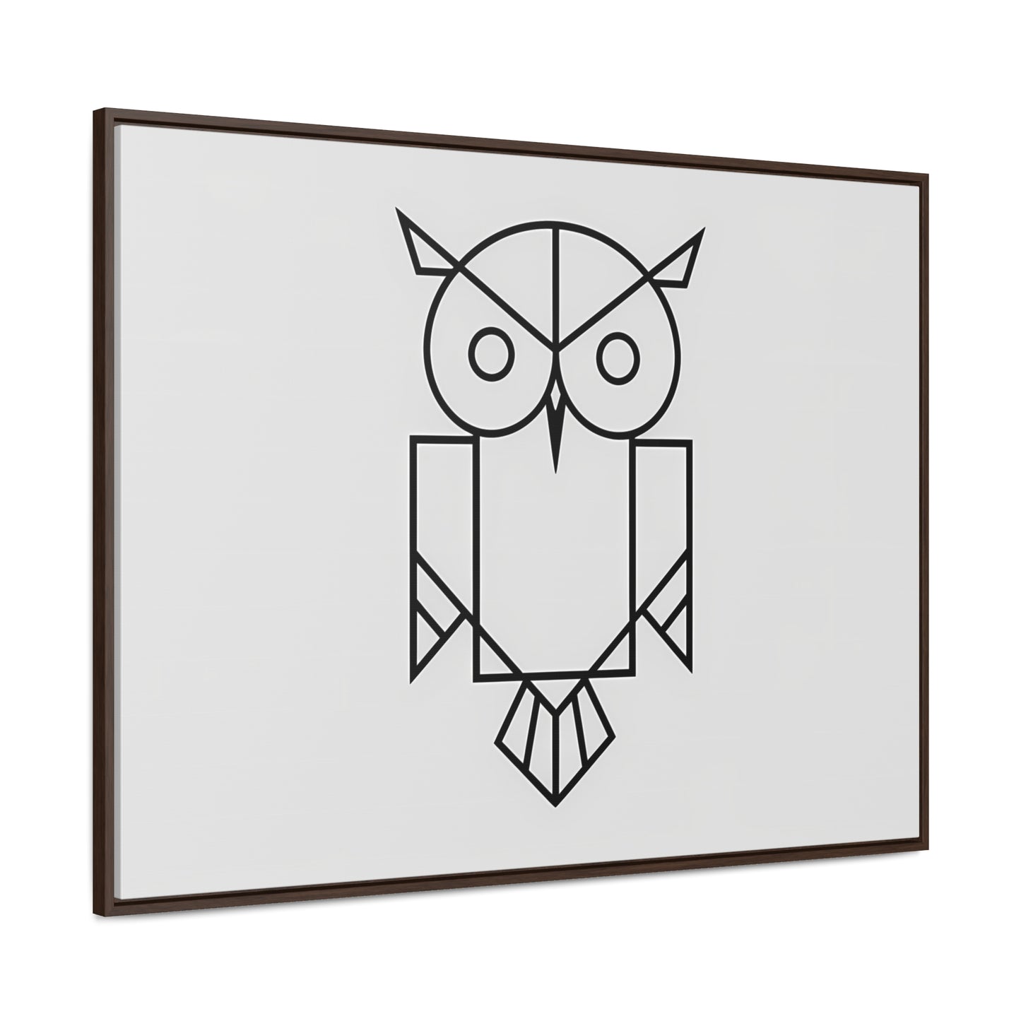 Geometric Owl - Gallery Canvas Wraps, Horizontal Frame