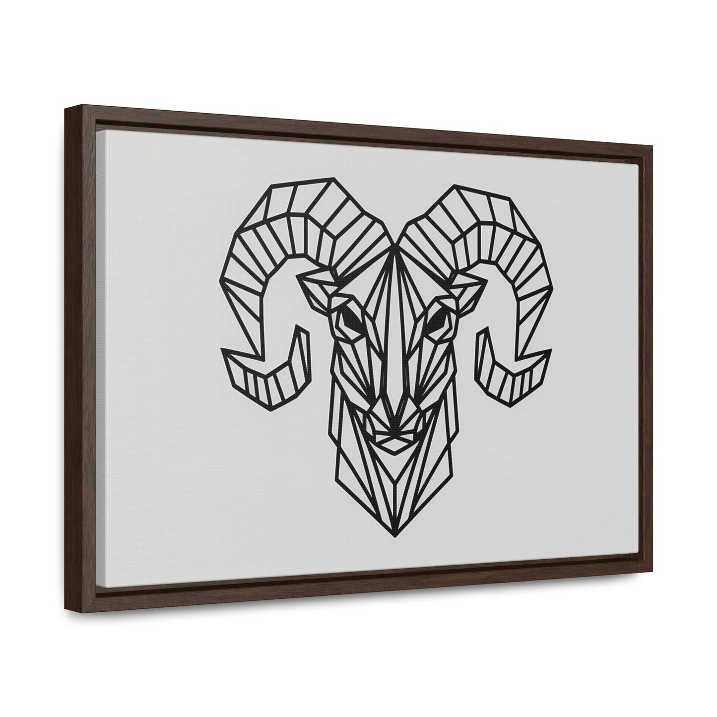 Geometric Ram's Head - Gallery Canvas Wraps, Horizontal Frame