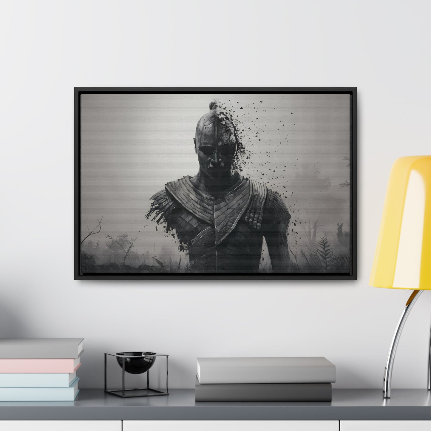 "Fragmented Warrior" - Gallery Canvas Wraps, Horizontal Frame