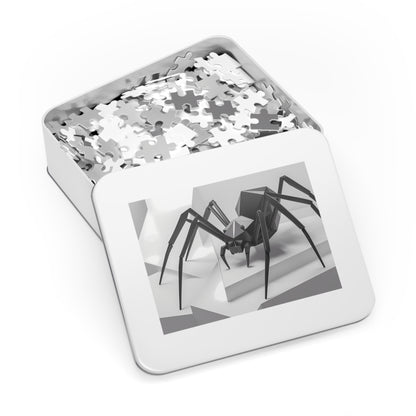 Geometric Arachnid in a Monochrome Maze - Jigsaw Puzzle (30, 110, 252, 500,1000-Piece)