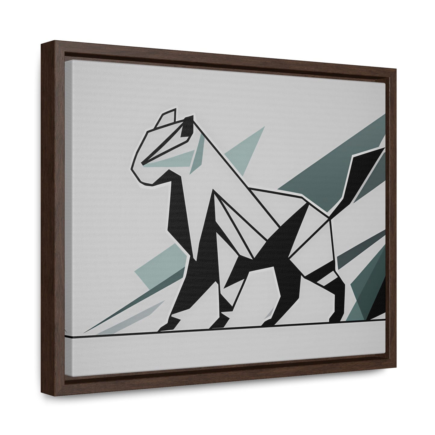 Fractured Feline Form - Gallery Canvas Wraps, Horizontal Frame