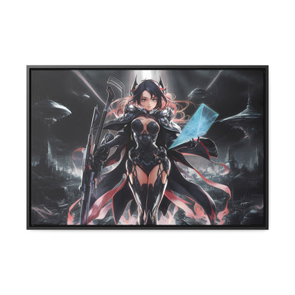 The Sentinel of Neon Skies - Gallery Canvas Wraps, Horizontal Frame