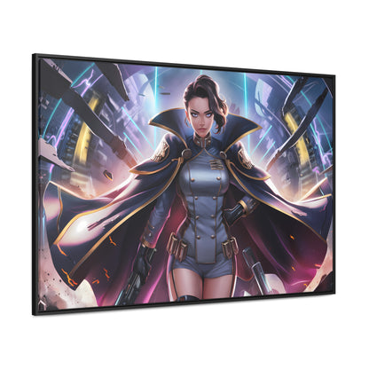 Commander of the Neon Storm - Gallery Canvas Wraps, Horizontal Frame