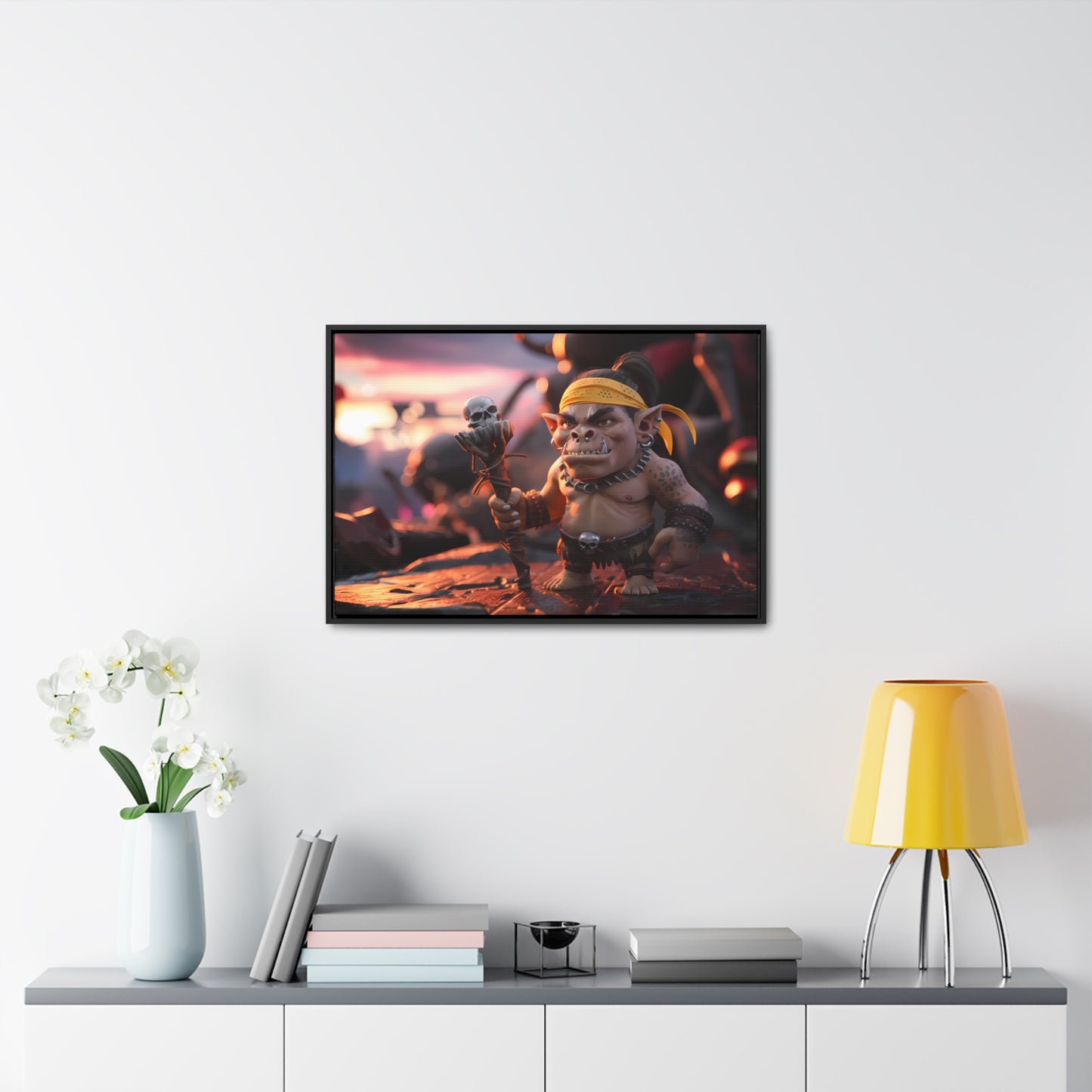 Goblin Warlord at Sunset - Gallery Canvas Wraps, Horizontal Frame