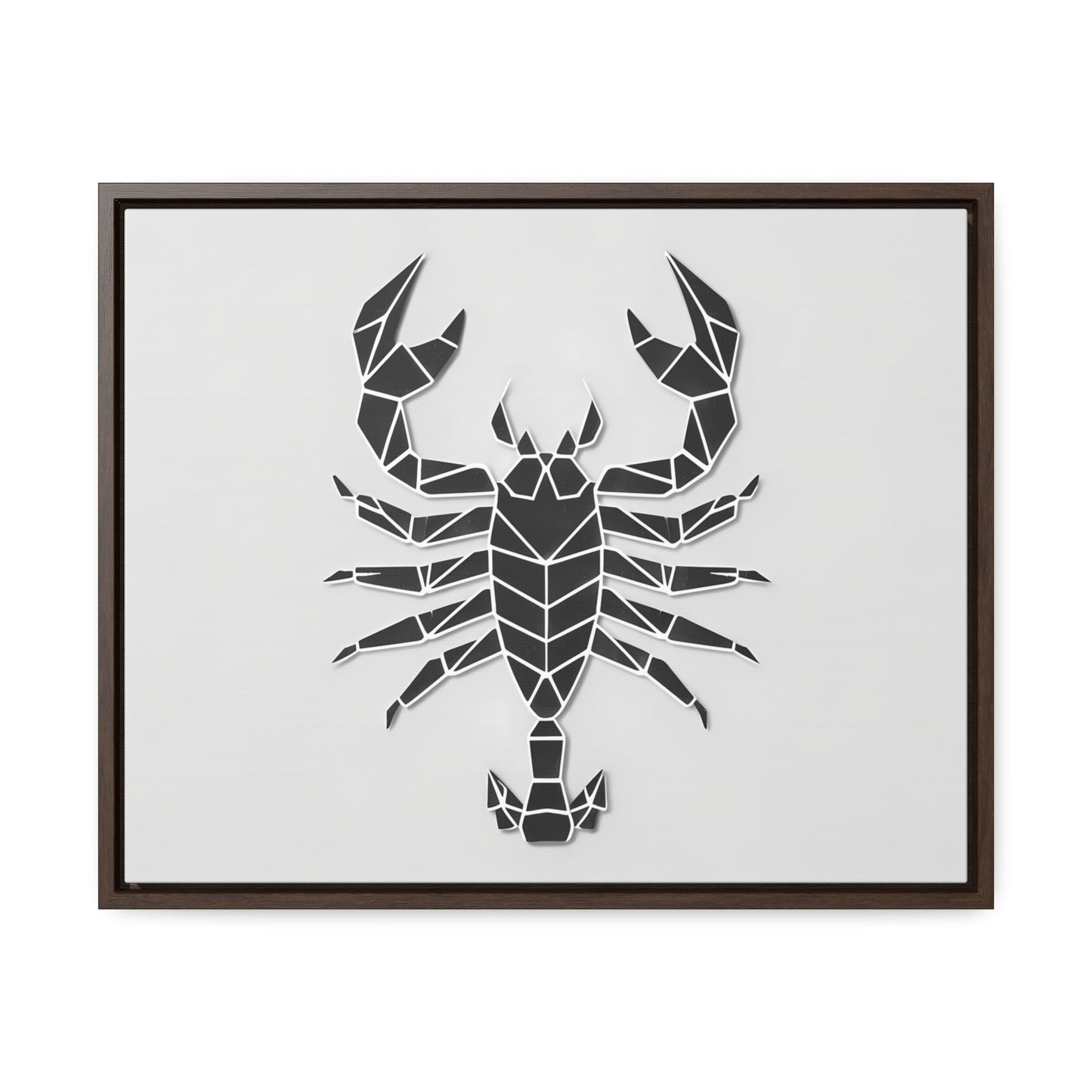 Geometric Scorpion Icon - Gallery Canvas Wraps, Horizontal Frame