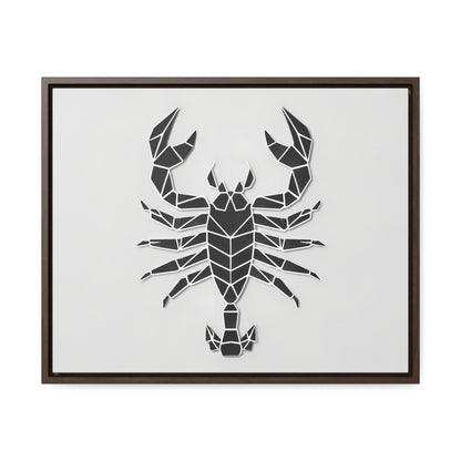 Geometric Scorpion Icon - Gallery Canvas Wraps, Horizontal Frame