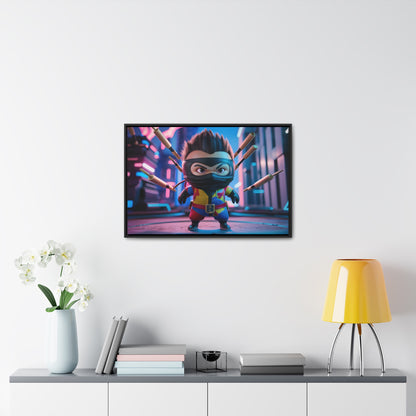 Ninja Toy Showdown - Gallery Canvas Wraps, Horizontal Frame