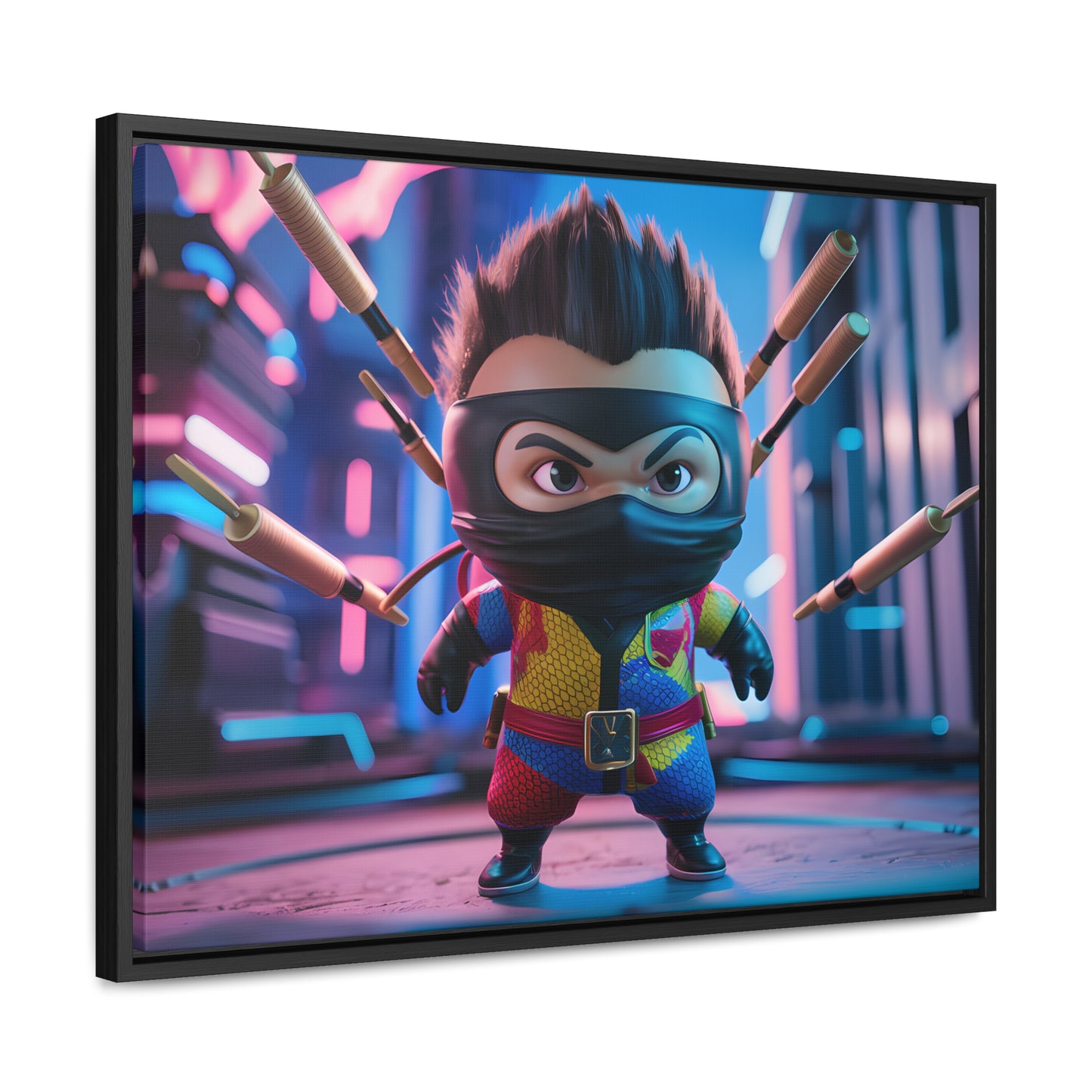 Ninja Toy Showdown - Gallery Canvas Wraps, Horizontal Frame