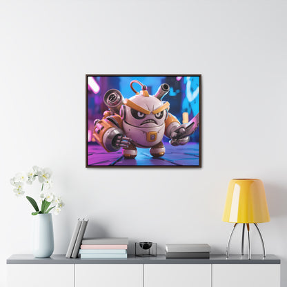 Battle-Ready Robo Warrior - Gallery Canvas Wraps, Horizontal Frame