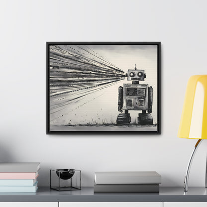 Echoes of the Machine Mind - Gallery Canvas Wraps, Horizontal Frame