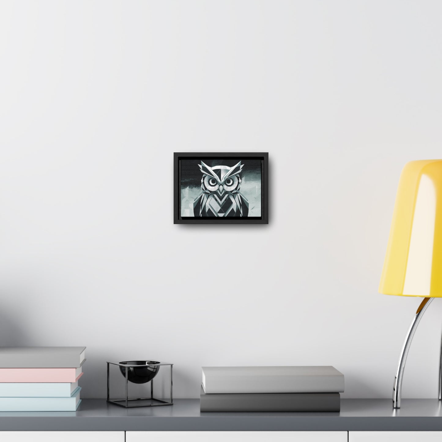 "Geometric Sentinel" - Gallery Canvas Wraps, Horizontal Frame