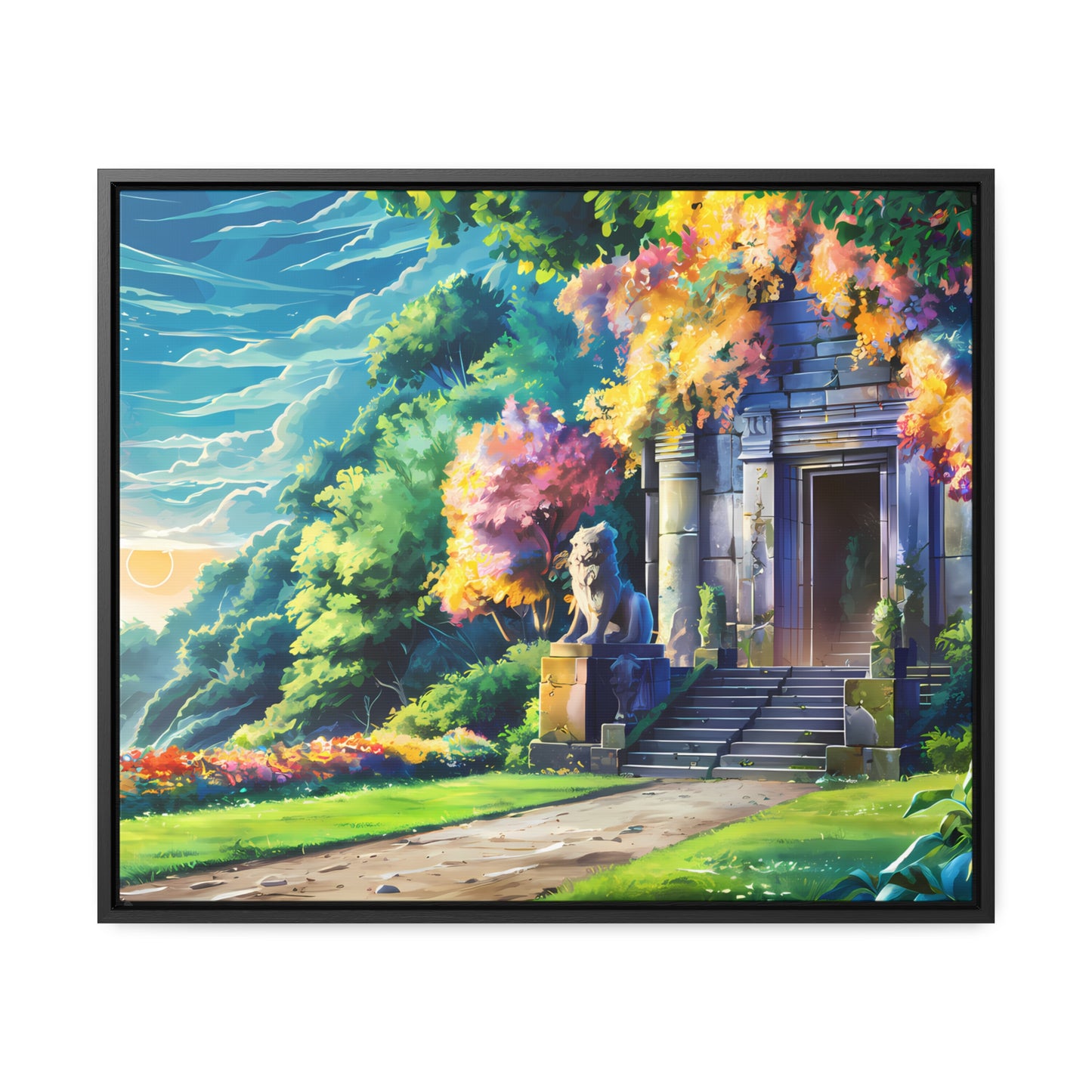 Sanctuary of the Forgotten Dawn - Gallery Canvas Wraps, Horizontal Frame