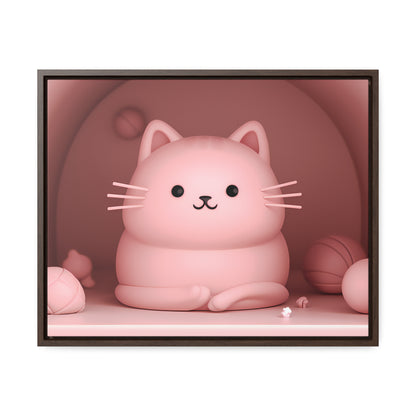 Purrfectly Pink Serenity - Gallery Canvas Wraps, Horizontal Frame