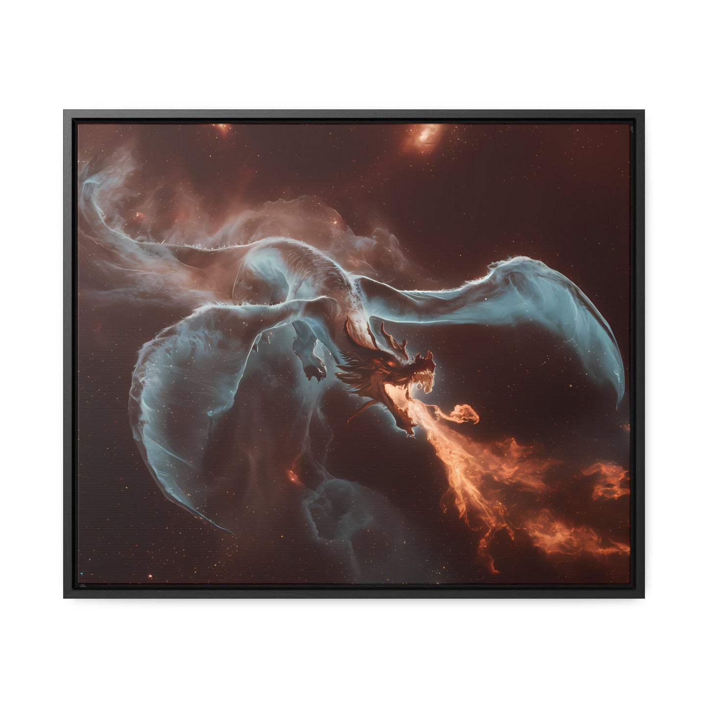 Celestial Inferno Dragon - Gallery Canvas Wraps, Horizontal Frame